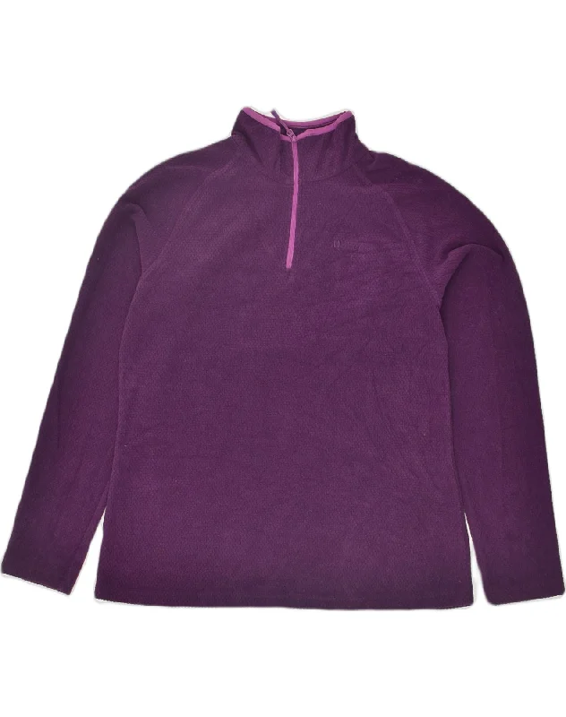 Today Only MOUNTAIN WAREHOUSE Womens Zip Neck Fleece Jumper UK 18 XL Purple Polyester Today Only MOUNTAIN WAREHOUSE Womens Zip Neck Fleece Jumper UK 18 XL Purple Polyester