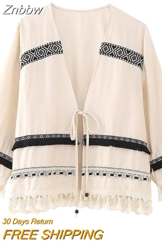 Big Discounts Znbbw TRAF Beige Cardigan Jackets Women 2023 Tassel Coat Loose Elegant Top Stylish Vintage Chic Trendy Folk Lace Up Top Big Discounts Znbbw TRAF Beige Cardigan Jackets Women 2023 Tassel Coat Loose Elegant Top Stylish Vintage Chic Trendy Folk Lace Up Top