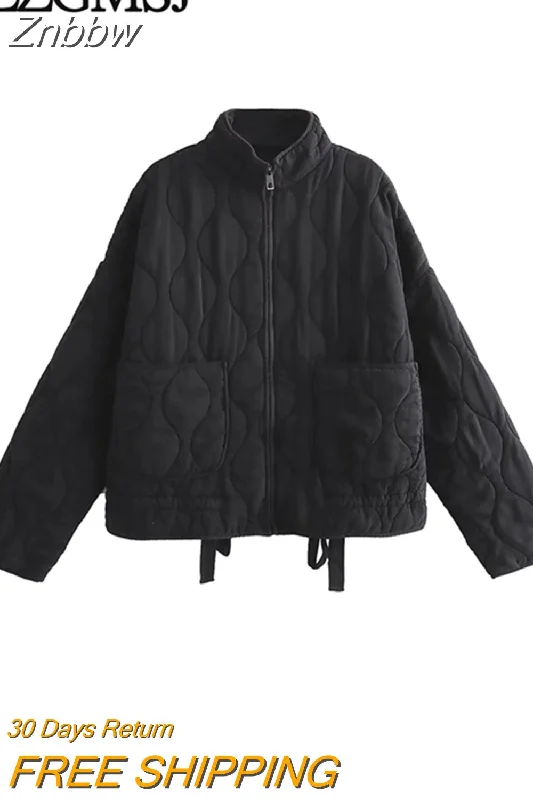 Midnight Sale Znbbw TRAF Oversize Women Parkas 2023 Winter Long Sleeve Big Pockets Loose Quilted Padded Jacket Female Crop Top Cotton Coat Midnight Sale Znbbw TRAF Oversize Women Parkas 2023 Winter Long Sleeve Big Pockets Loose Quilted Padded Jacket Female Crop Top Cotton Coat