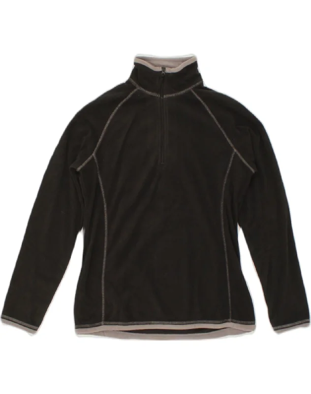 Don't Miss MOUNTAIN WAREHOUSE Womens Zip Neck Fleece Jumper UK 12 Medium  Black