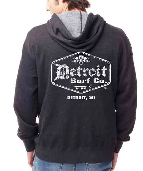 Now or Never Retro Surf Logo Zip-Up Hoodie Unisex