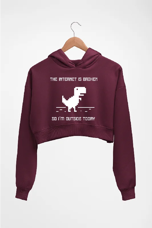 Price Cut Internet Funny Crop HOODIE FOR WOMEN
