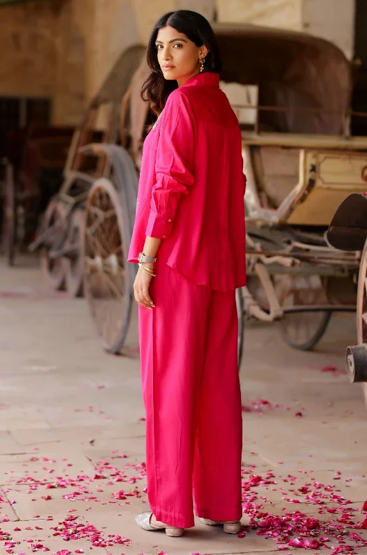 Unmissable Offer HotPink Evil Eye Embroidered Co-ord Set - Set of 2