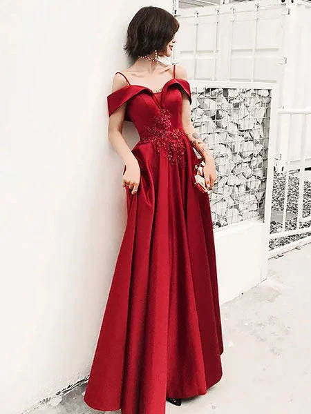 Daily Specials Amazing Evening Dress  Charming A Line Straps Neck Floor Length Beaded Lace Flowers Formal Party Evening Dresses