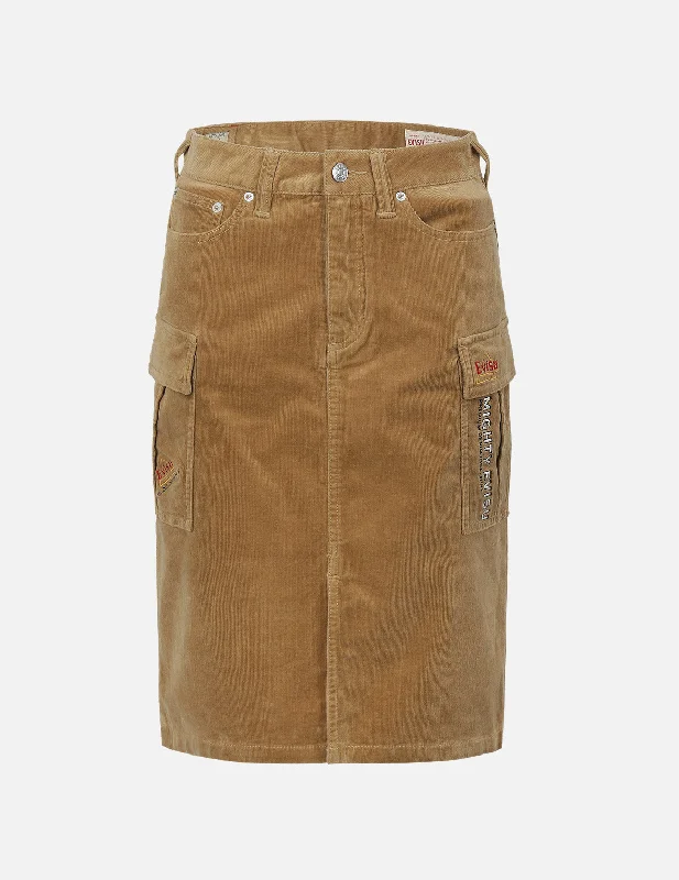 Can't Miss Logo Embroidery Corduroy Skirt